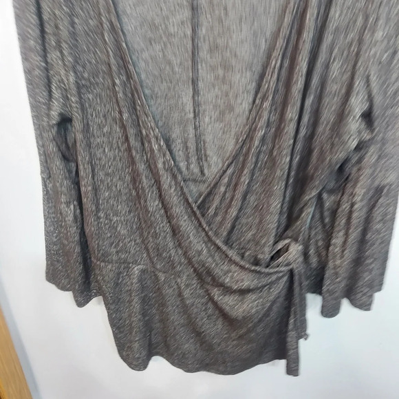 Maurice’s wrap sweater gray bell sleeves adjustable XL soft - Picture 3 of 9